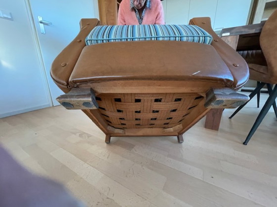 Image 1 of Mid 1900 lederen fauteuils