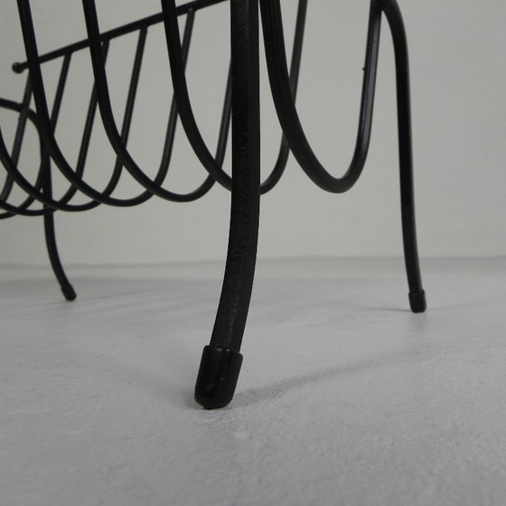 Image 1 of Tavolino vintage, portagiornali con piastrella di Hemiksem, anni '50