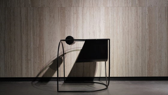 Living Divani - Lemni chair LEMP073 (set of 2 pieces), Armchairs, Aluminium, Leather, Black, Modern (photo 2 of 5)