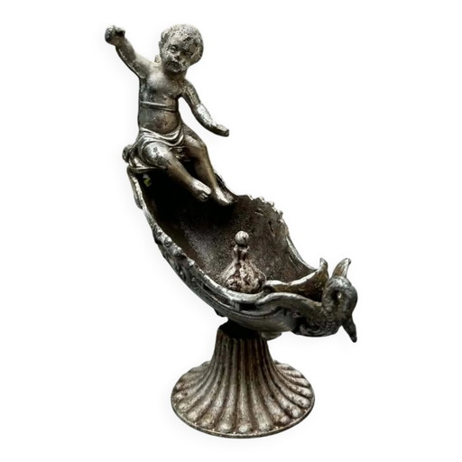 Silver bird fountain Art Nouveau