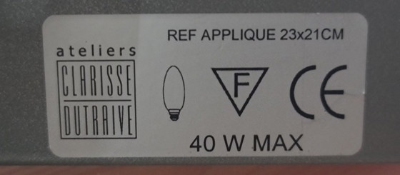 Image 1 of 2 glaskunst wandlampen van Clarisse Dutraive '90