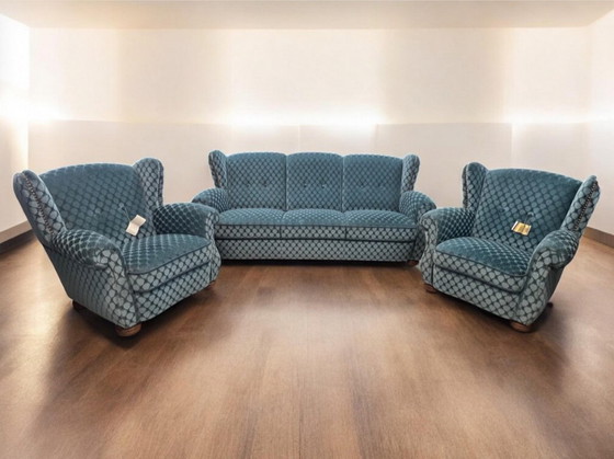 Image 1 of Vintage fauteuil van Schlingmann Wertmöbel, Mid Century-stijl, ongebruikt, uitstekende staat, hoogwaardig vakmanschap, met label