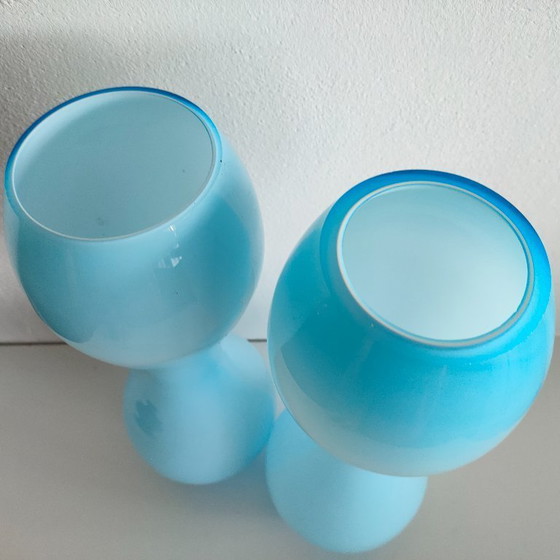 Image 1 of vintage dubbele bolvaas bloemenvaas jaren 70