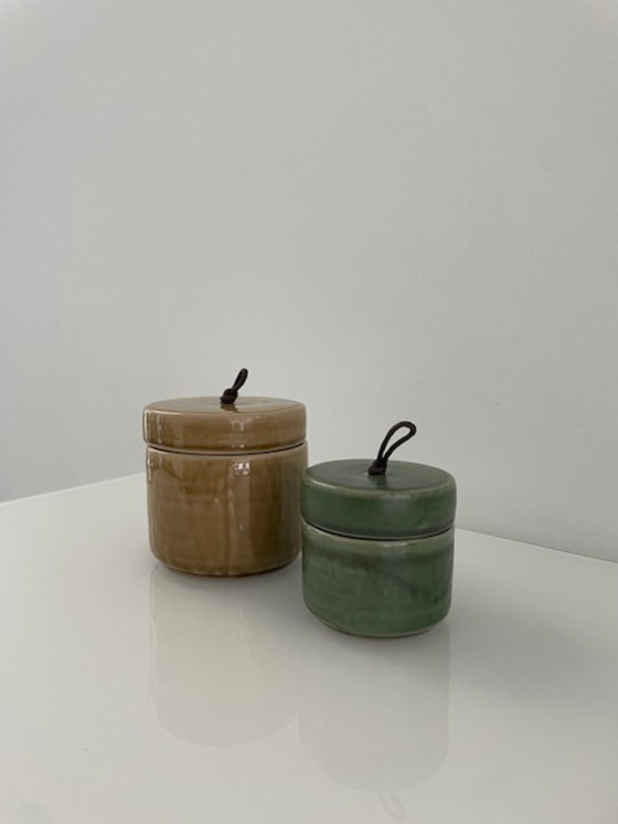 Image 1 of Set of 2 design storage jars "Artichok" – Jaydi