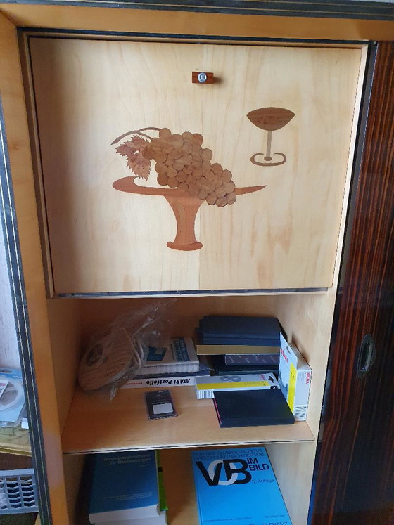 Meuble de salon vintage, Vaisseliers, Bois, Verre, Marron (photo 5 sur 5)