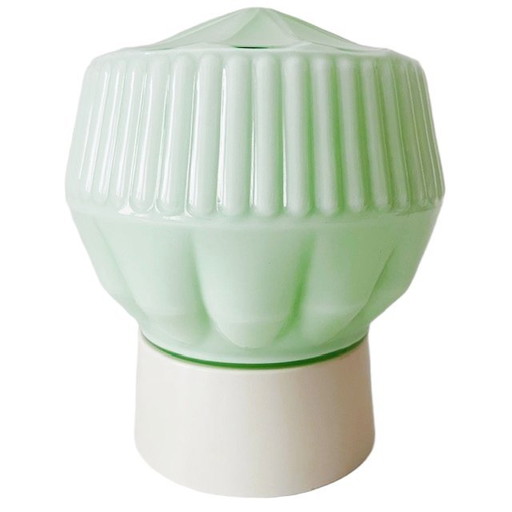 Lámpara de techo Art Déco Thabur vintage verde menta de los años 30