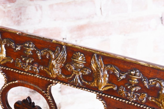 Restored Empire Sofa, Walnut, Spruce, Revived Polish, Austria, 1810s – Textile, Wood (photo 16 of 18)