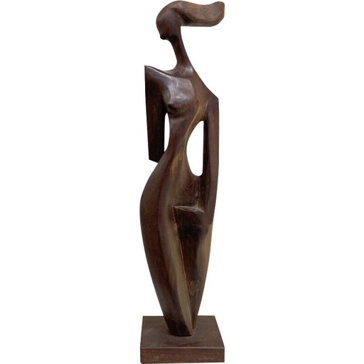 Vintage sculpture in wood, 1950