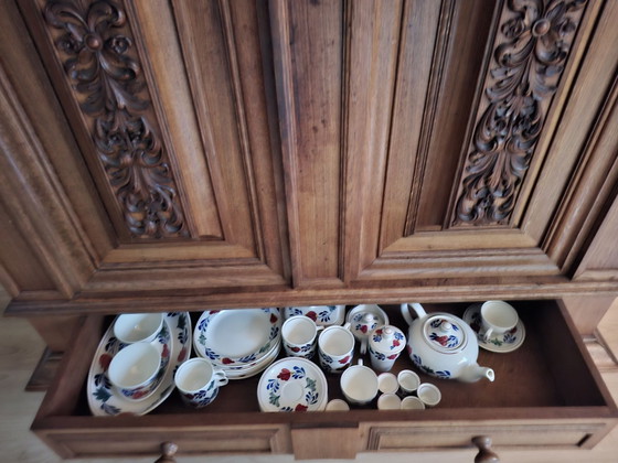 Armadio in rovere con cornice, Mobili contenitori, Legno, Ottone, Marrone (foto 5 di 5)
