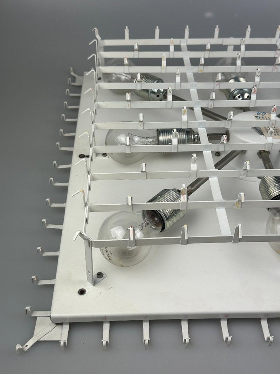 Image 1 of Lampadario da soffitto anni '60-'70 di Doria Leuchten Germania Vetro ghiaccio