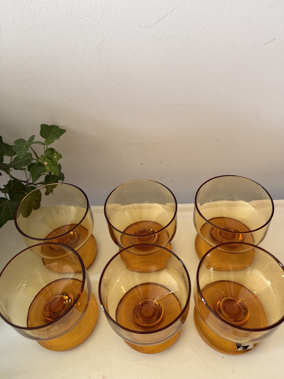 Image 1 of Set van 6 vintage Italiaanse coupé glazen