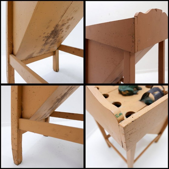 Image 1 of "The Frog Game", an old game made of wood and painted iron, early 20th century