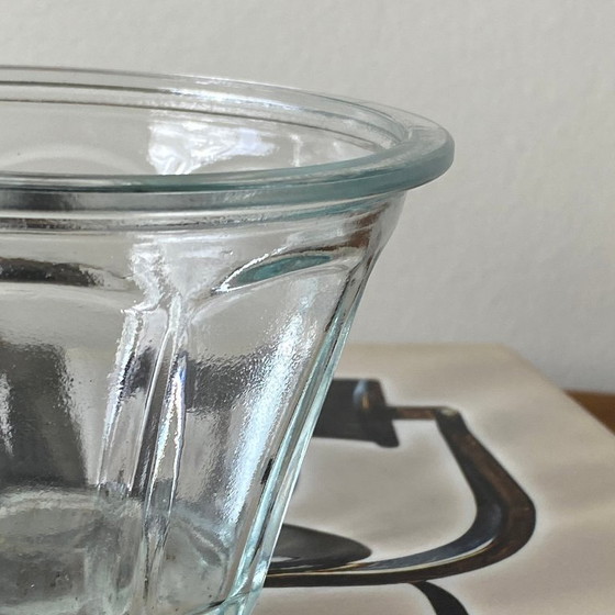 Image 1 of Antique faceted conical glass jam jar