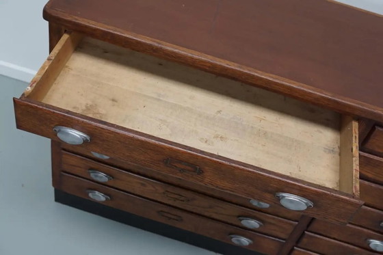 Image 1 of Armoire de mercerie vintage en chêne français, années 1950