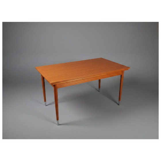 Image 1 of Vintage Scandinavische uitschuifbare eettafel in teak 
