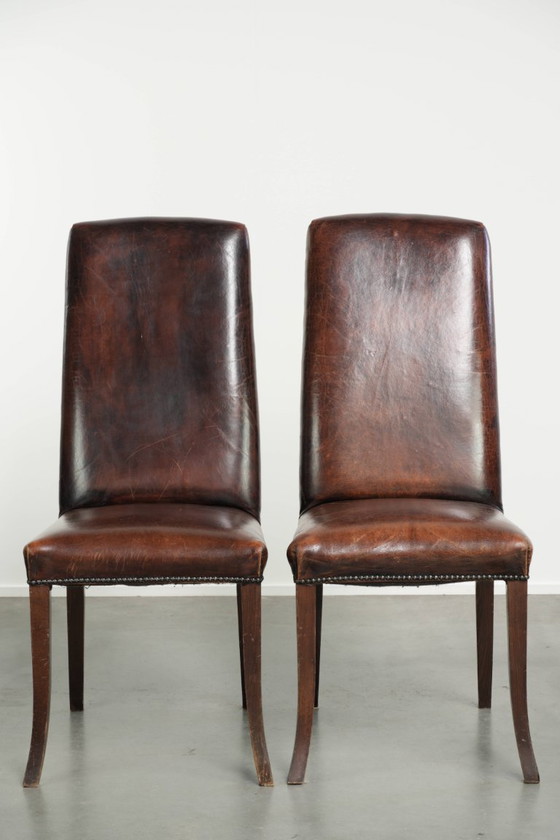 6x prachtige karaktervolle schapenleren eetkamerstoelen met de mooiste kleuren en een tijdloos design (photo 2 of 17)