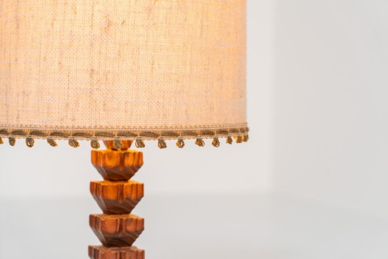Lampe de table sculpturale à la manière de Charles Dudouyt (France, années 1950) – Wood (photo 5 of 8)