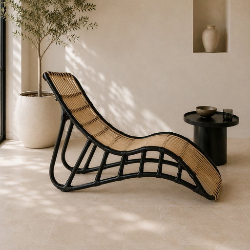 Limited Edition IKEA NIPPRIG rotan ligstoel | 2015 | Nike Karlsson-collectie – chaises longue, Rattan (photo 2 of 6)