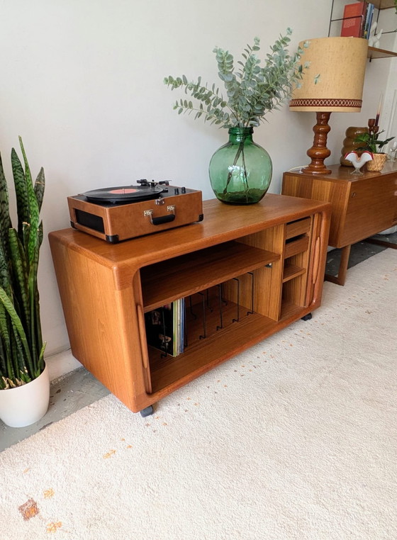 Image 1 of Vintage Danish teak sideboard, Dyrlund audio cabinet
