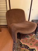 Sedie Artifort Alky in tessuto marrone originale