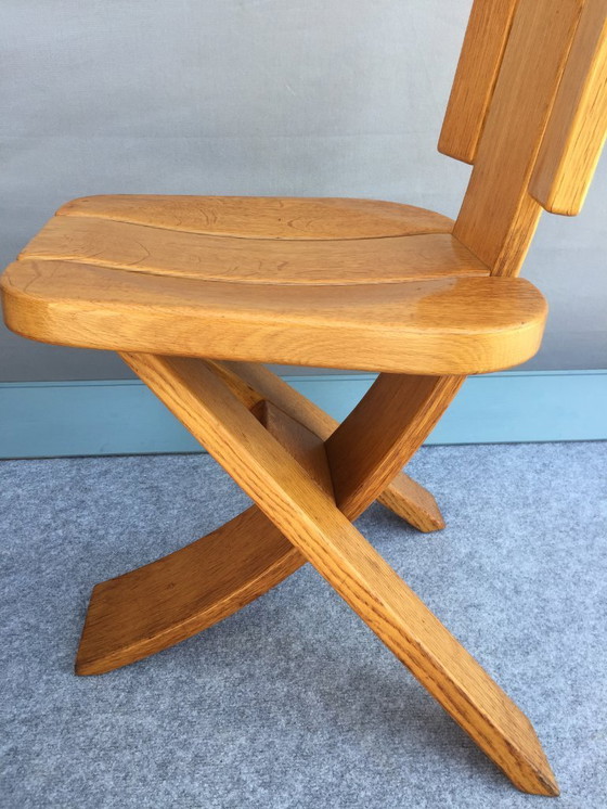 Image 1 of PIERRE CHAPO / SELTZ - 4 VINTAGE CHAIRS