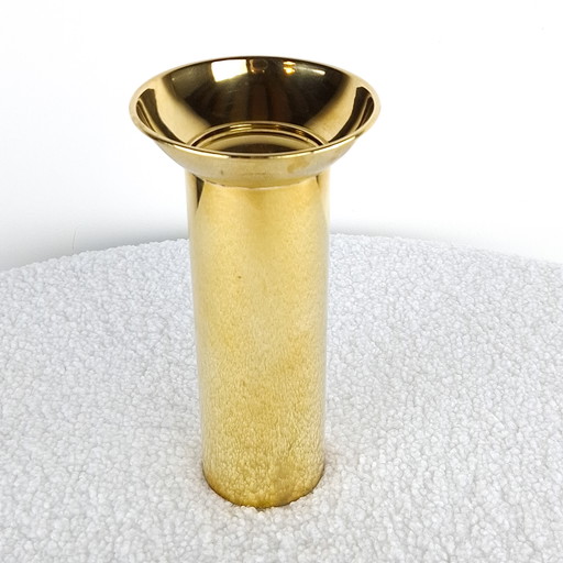 Candeliere a colonna vintage in ottone, design danese anni '70.