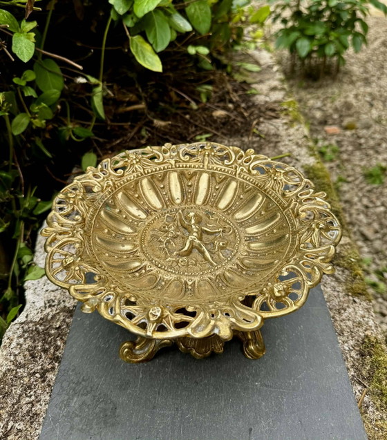 Large brass Art Nouveau fruit bowl (photo 2 of 6)