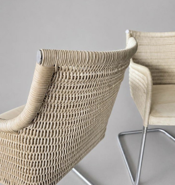 Image 1 of 2 Vintage Tecta D43 stoelen – William Dunkel - Beige Suede