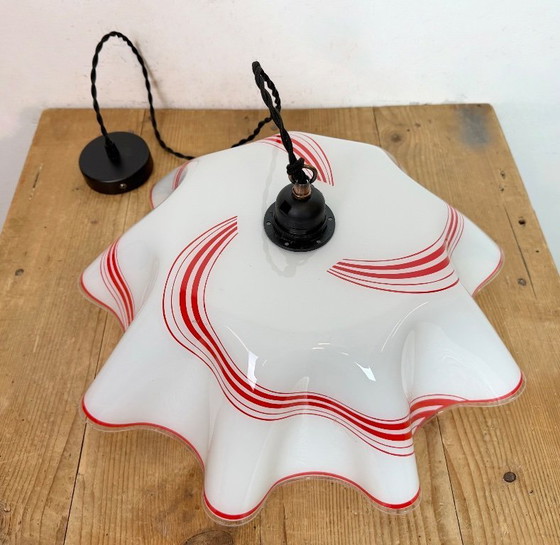 Image 1 of Vintage Glass Ceiling Light, 1970s