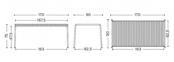 Image 1 of PALISSADE SKY GREY table / HAY