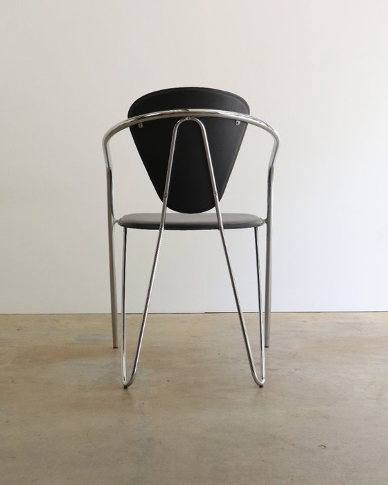 Image 1 of 2 chaises Effezeta italiennes vintage à structure tubulaire