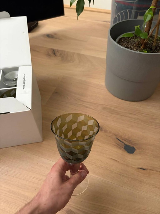 POLSPOTTEN Cuttings Bicchieri da Vino Set di 6 Un Colore – glazen karaffen, Glass (photo 2 of 5)