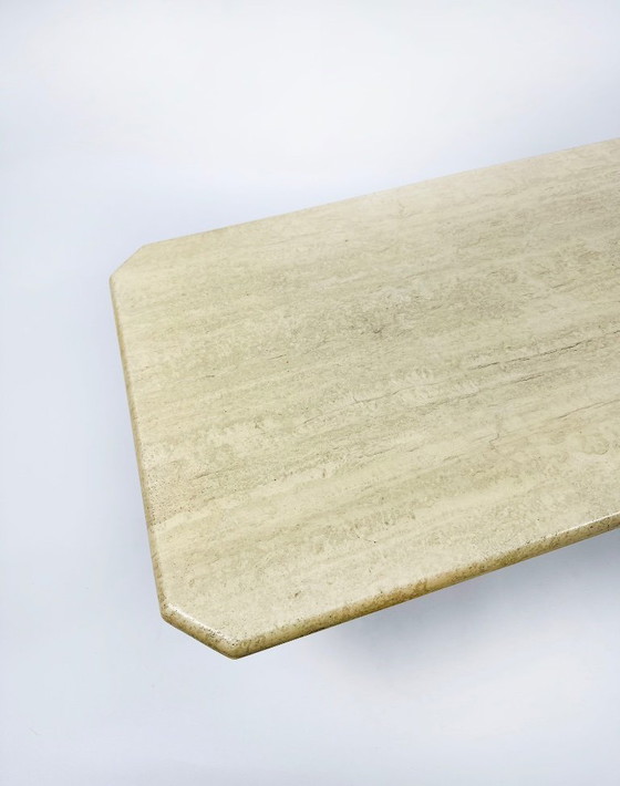 Image 1 of Vintage 1970s coffee table in travertin