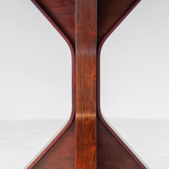Image 1 of 1x Tavolo da pranzo rotondo in legno di design, modello 522 di Gianfranco Frattini per Bernini