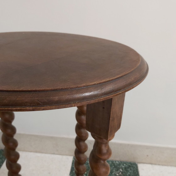 Image 1 of Antiek eikenhout bijzettafel 1900 Jacobean stijl 