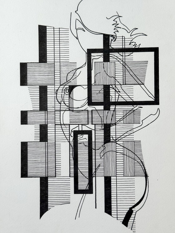 Image 1 of Eugène Eechaut (1928-2019) - 4 works, ink on paper 1982-1984