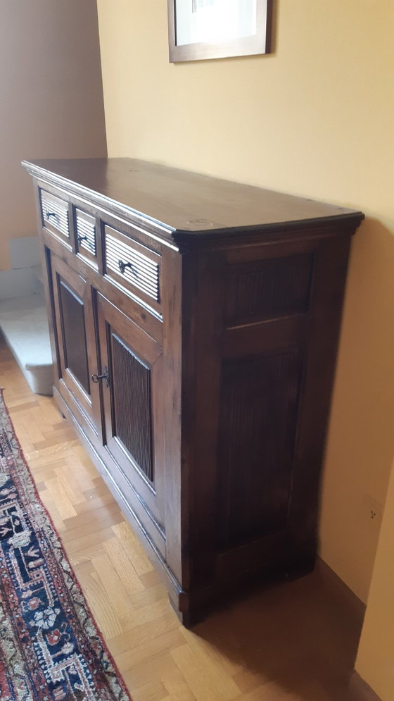 Antiek Notenhouten Dressoir – Eind 19e Eeuw, Professioneel Gerestaureerd – CREDENZA ANTICA, Wood (photo 11 of 14)