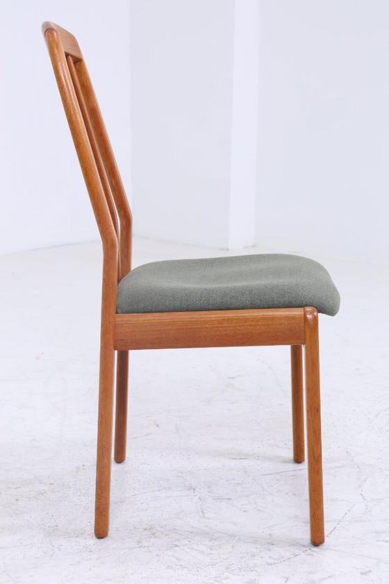 Image 1 of Set of 4 vintage teak Dyrlund chairs from the 60s | Mid - Century kitchen chair dining chairs vintage retro #06-48