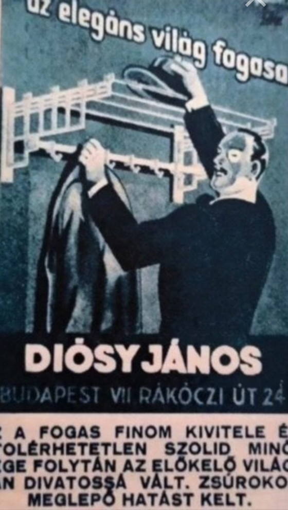 Image 1 of Art deco bauhaus hat rack coat rack.Designer:Janos Diósy.