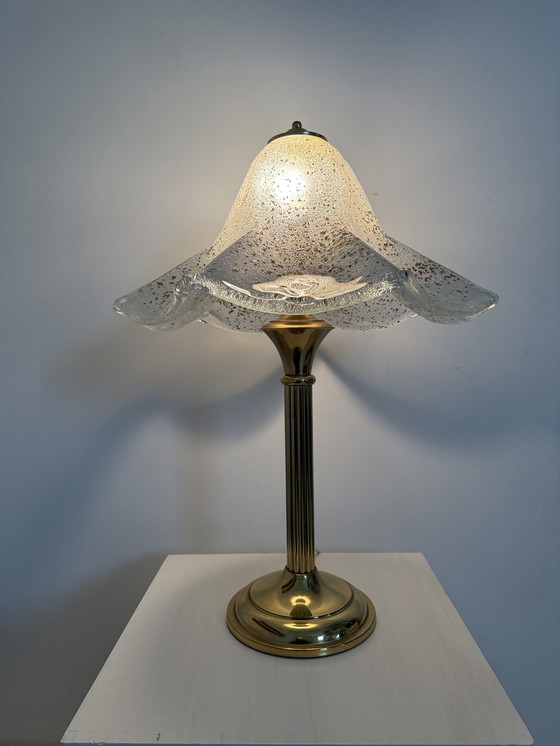 Image 1 of Lampe de table en verre Mid Century, années 1970