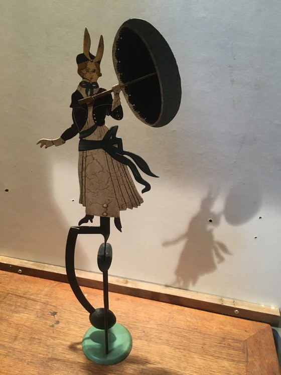 Donna con ombrello in metallo, pendolo – Oggetti decorativi, Vintage (photo 5 of 13)