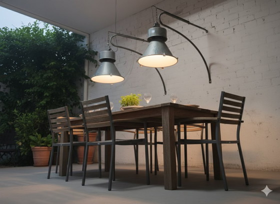 Image 1 of Robust industrial pendant lamp set of 2