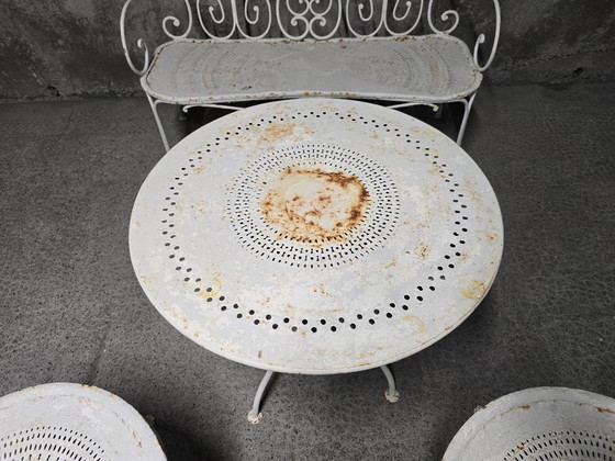 Salon de Jardin Ancien en Fer Forgé, Début du XXe Siècle – Salons de jardin & lounge design d'occasion, Iron (photo 5 of 11)