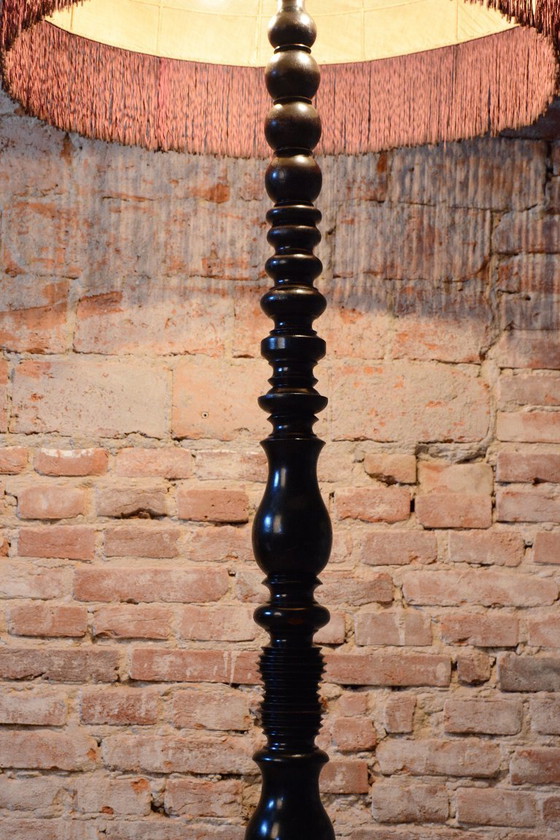 Lámpara de pie Art Déco restaurada, Haya, Nueva electrificación, Checa, años 1910, Lámparas de pie, Textil (foto 2 de 11)