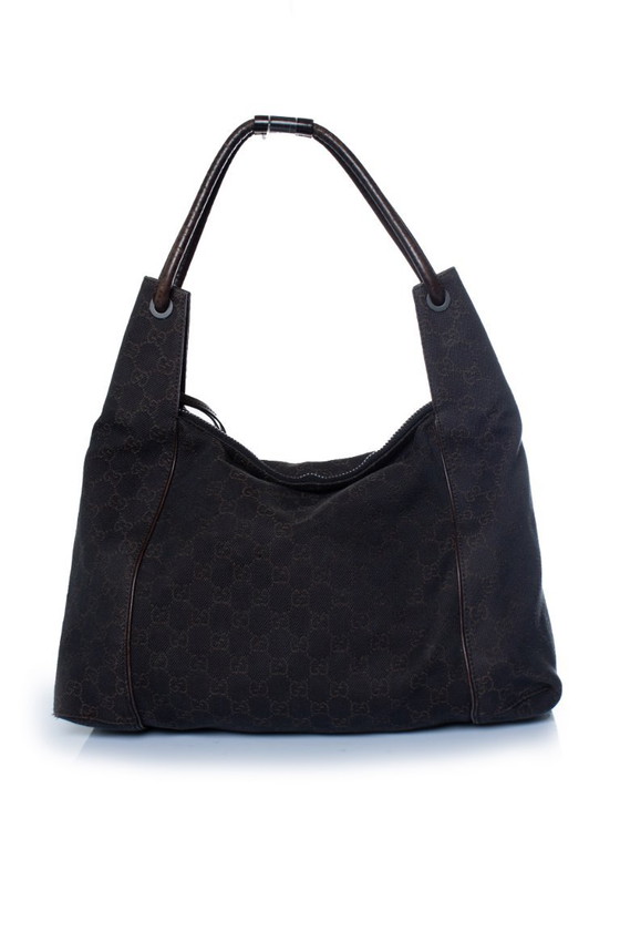 Gucci, Brown GG Denim Bag With Leather Handle – Shoulder bags, Calfskin (photo 3 of 8)