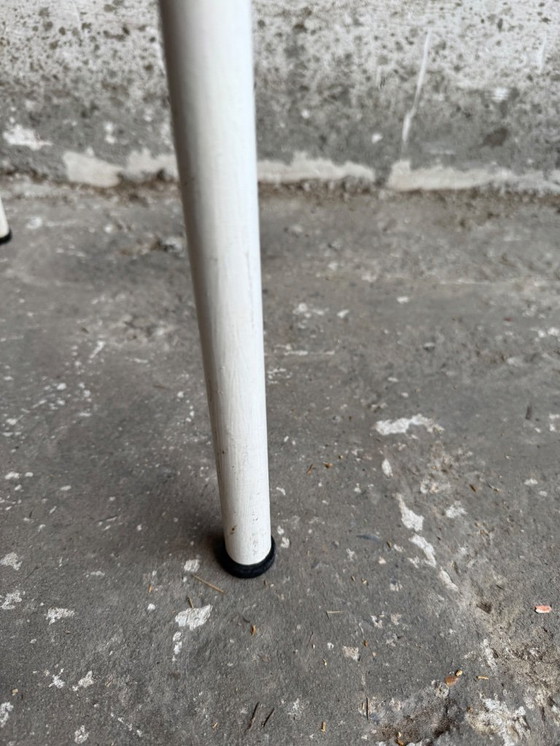 Image 1 of Set di 4 sedie da giardino in metallo vintage - Bianco invecchiato