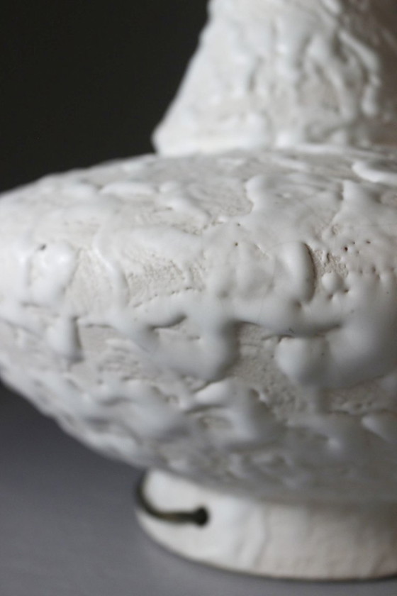 Image 1 of Large 42cm vintage brutalist ceramic lamp base from West Germany, 1960s