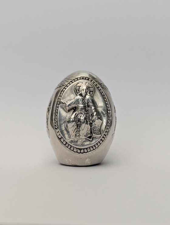 Image 1 of 2 œufs grecs orthodoxes argentés