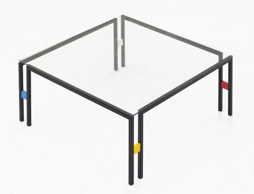 Table basse minimaliste style Mondrian