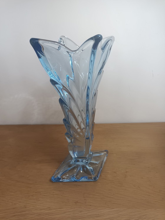 Image 1 of 2 Art Deco pressed glass vases